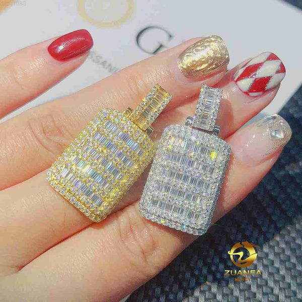 

hip hop jewelry ready to ship d color moissanite diamond 925 silver moissanite iced out pendant