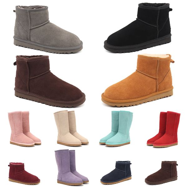 

women boot womens ultra platform boots fur slippers designer tasman shearling slipper suede wool winter ankle snow booties size 36-41, Black