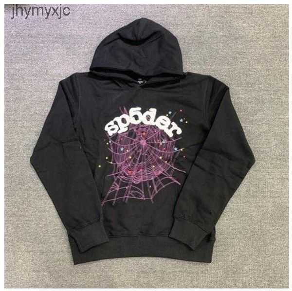

men's hoodies sweatshirts 2023 young thug pink sp5der 555555 hoodie men women foam print spider web graphic 555555 pullovers 5 jgvy 7 i, Black