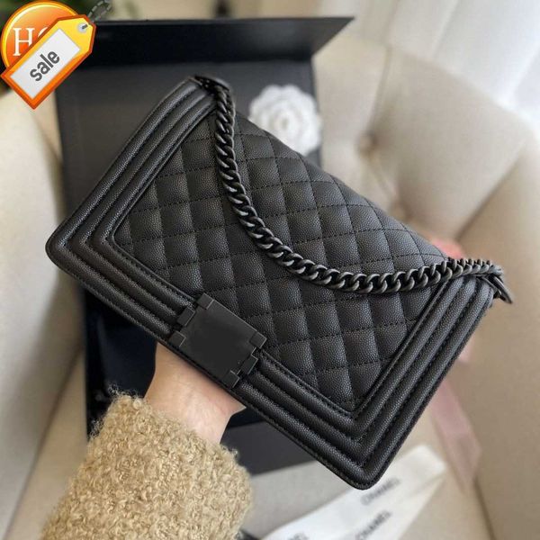 

women's brand designers shoulder bag fashion caviar texture leather high-grade ringer omnibus messenger single crossbody factory direct