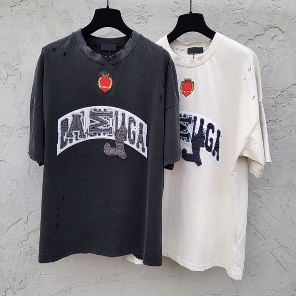 

men's plus tees & polos round neck embroidered and printed polar style summer wear with street pure cotton rwrf, Black;brown