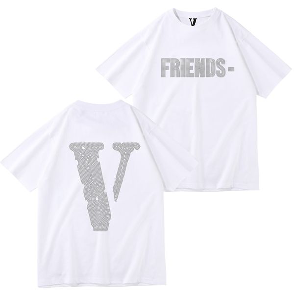 

vlone t shirt styles 14 t-shirt big v t shirts for poloshirt long shirt men and women loose casual smoke angel friends short vlones sleeve, White;black