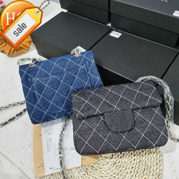

women's brand designers shoulder bags 2023 new small fragrant denim square diamond pattern fashion cross body factory direct sales