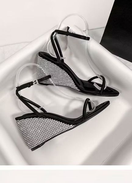 

summer brand dahlia sandals dress wedding shoes crystal glass strappy sandals women white black pink bride pearls high heels ladies party dr