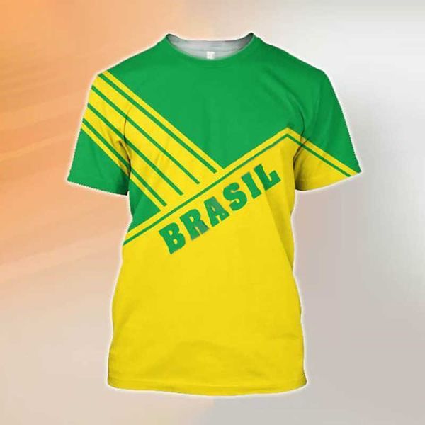 

new brazilian flag printed t-shirt men's style brazil flag t-shirt, White;black