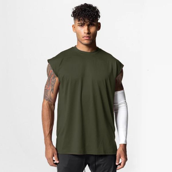 

men' tank tank for men mesh quick dry sleeveless shirts summer mens fitness clothing loose gym clothes workout solid color vest 2304, White;black