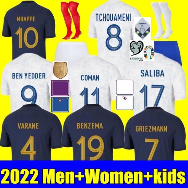 

new 2022 maillots de football soccer jersey french benzema football shirts mbappe france griezmann pogba kante maillot foot kit shirt men ki, Black;yellow