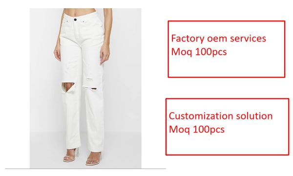 

custom jeans deinim women's distressed relaxed fit mom jeans high rise crop straight leg jeans, Blue