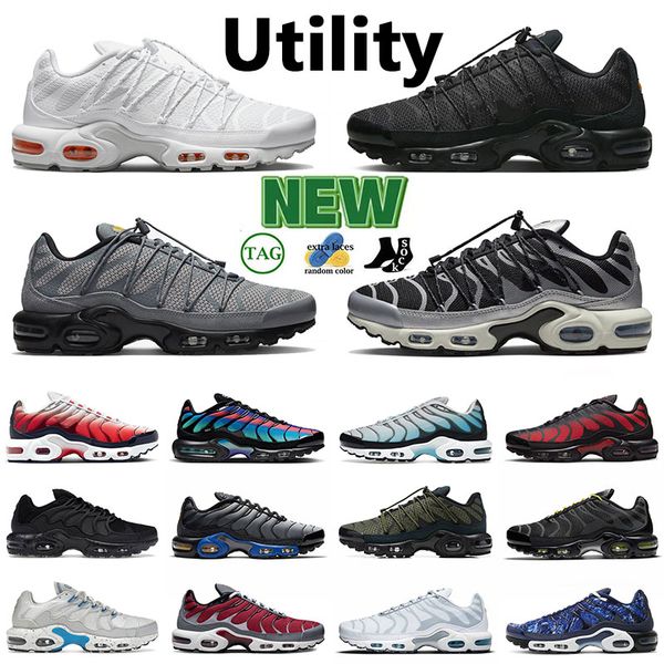 

wholesale 2023 new tn plus outdoor designer mens womens sports running shoes utility clean white black reflective utility olive black reflec