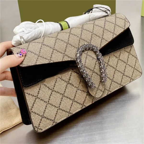 

classic luxury chain fashion plaid flower brand wallet vintage ladies brown leather handbag designer shoulder bag frosted cowhide on the lay