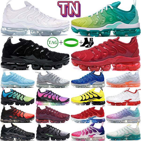 

tn plus men women running shoes designer triple black metallic goldwhite cool grey university blue game royal obsidian cherry sports sneaker