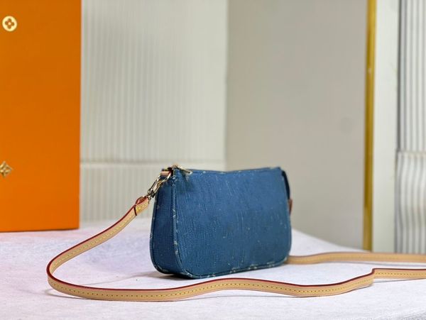 

fashion mini bag chain crossbody short leather shoulder strap simple pouch shoulder strap luxury designer bag 81066 vintage denim pochette