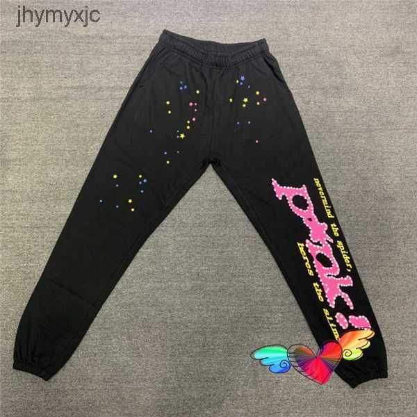 

men's hoodies sweatshirts 2023 young thug pink sp5der 555555 hoodie men women foam print spider web graphic 555555 pullovers 5 jgvy 1 a, Black