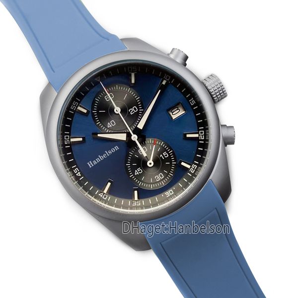

mens watch sports racing style japan vk quartz movement uhr blue face chronograph rubber bracelet wristwatches, Slivery;brown