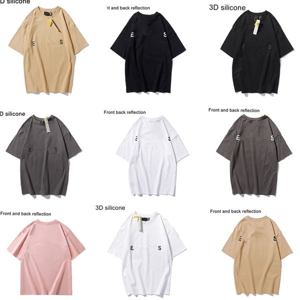 

essentail summer men women designers t shirts loose oversize tees apparel fashion mans casual chest letter shirt luxury short sleeve clothe, White;black