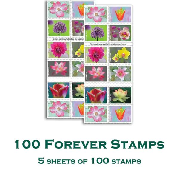 

mint us garden full of flowers love days flag stamp party first class rate booklet pane of envelopes letters postcard 100pcs set mail supply