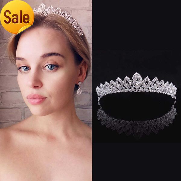 

new europe and america headpieces crystal jewelry tiara crown alloy rhinestone bride small crown headband wedding headdress, Slivery;golden