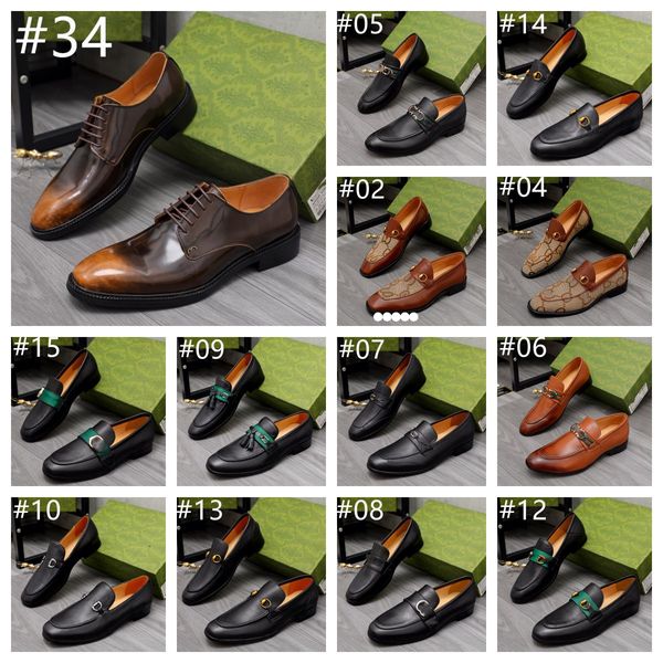 

leather formal wedding shoes designer men slip on office shoes for man leathers casual mens footwear classic men's dress shoe big size, Black