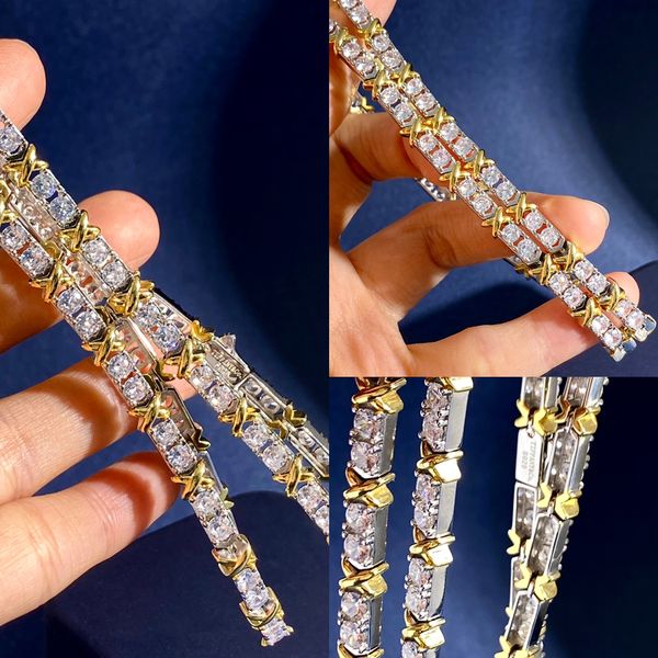 

fashion luxury necklace designer hardwear jewelry x shape chains necklaces for women party rose gold platinum jewellery, Silver
