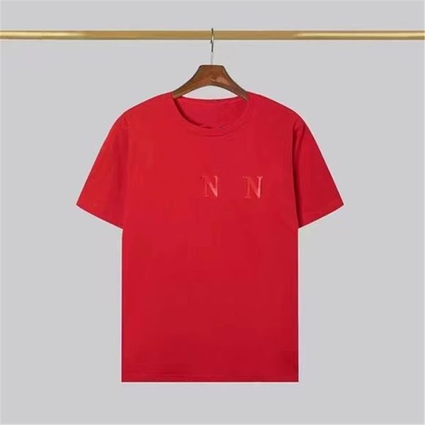 

fashion men's t-shirt 2023 valentinoity vintage decoration short sleeve crewneck stand-up collar anti-wrinkle and anti-shrink casual co, White;black