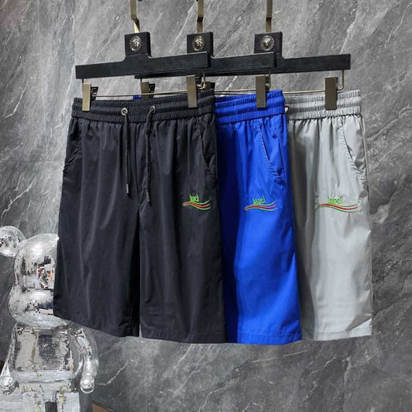 

men's shorts summer designer high-quality ice silk thin section drawstring sports shorts quick dry five-point pants large size casual, White;black