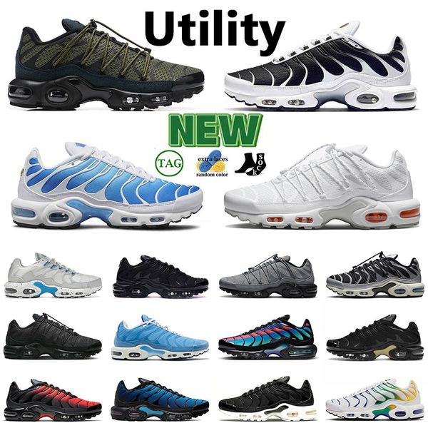 

athletic & outdoo 2023 tn plus utility black reflective designer trainers utility clean white oreo reflective bred unity utility olive black