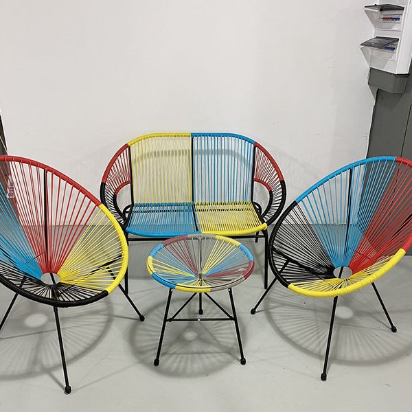 

wholesale Most Popular Outdoor Furniture Rattan Bistro Sets Metal 3pc Woven Bistro Set