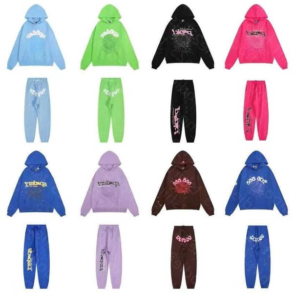 

High Street Rappers Hoodies Spider Hoodie Pink Purple Young Thug Sp5der Tracksuit 555555 Men Women Hoodie Web Jacket Sweatshirt Spider 555 Hoodie High Quality, A-2