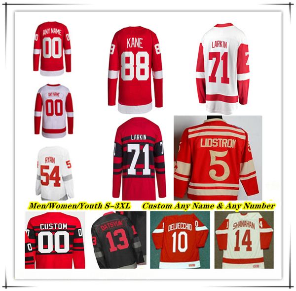 

Detroit Hockey Jersey Dylan Larkin Patrick Kane Alex DeBrincat Lucas Raymond Moritz Seider Daniel Sprong Shayne Gostisbehere J.T. Compher James Reimer Jake Walman, Red
