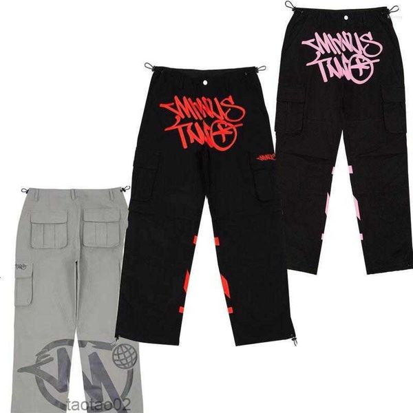 

men's pants casual baggy streetwear sport gym jeans men minus two cargo y2k clothing pantalones sweatpants minustwoa9cw, Black