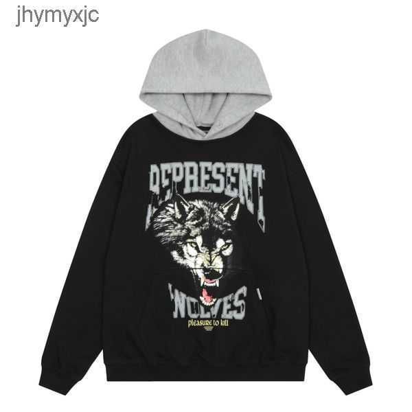 

hoodies sweatshirts designer letter men's niche tide brand wild high street casual american loose couple hooded sweater coat clothes 18, Black