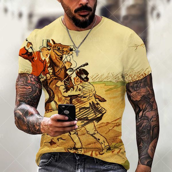 

short sleeved men's t-shirt casual digital printing collarless casual couple clothing breathable discount, White;black