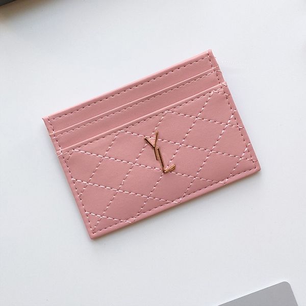 

card holders wallet women men genuine leather purse designer luxury short cowhide credit card clip mini quilted coin pocket inner slot holde, Brown;gray