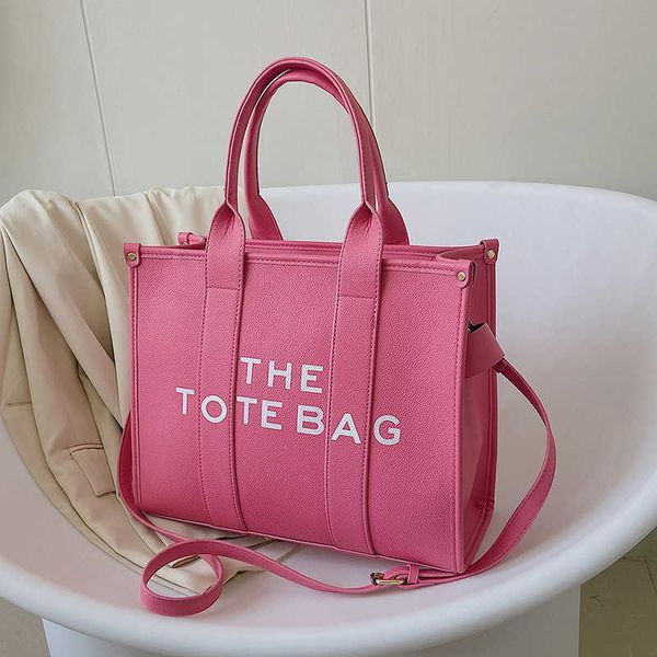 

women's bag 2023 new pu tote bag premium letter one shoulder crossbody handbag