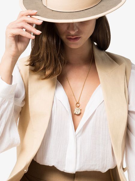 

far fetch foundrae chain necklace brand logo designer luxury fine jewelry for women pendant k gold love heart gold 18kt gold annex link neck, Silver