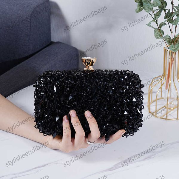 

stylisheendibags shoulder bags 2022 new women's evening bags fashion luxury sequin beaded banquet handbags clutches ladies chain small
