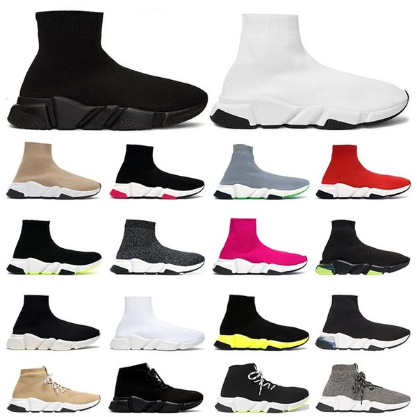 

pairs men designers shoes womens speed trainer sock sneakers mens women triple s black outdoor platform socks casual sneaker2491