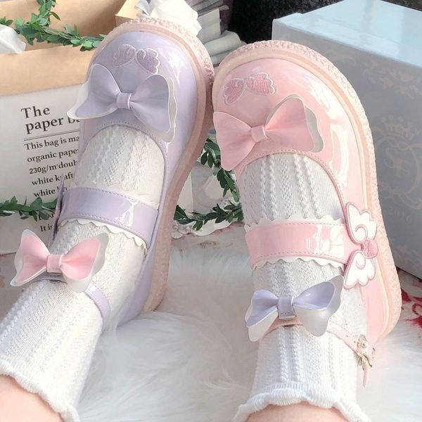 

dress shoes kaweii lolita sweet summer mary janes woman flats patchwork japanese style fashion cute party jk for girls 230201, Black