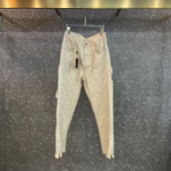 

2023ss paris italy men's jeans casual street fashion pockets warm men women couple pant, Blue