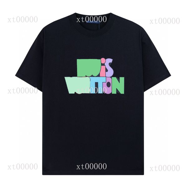 

22ss designer letter printed t shirts tee sweatshirt fashion high street short sleeves summer casual t-shirt breathable men women crew neck, Black;brown