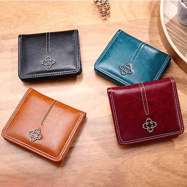 

wallets women coin purses small for woman classic leather female cute luxury designer portefeuille femme y2301, Red;black
