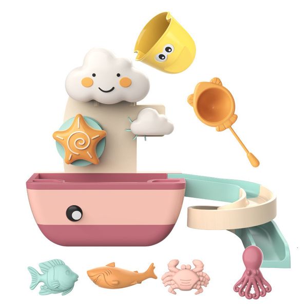 

bath toys qwz baby bath toys pipeline water spray shower game cloud fishing track bath children bathroom bathing shower kids toy gifts 23013