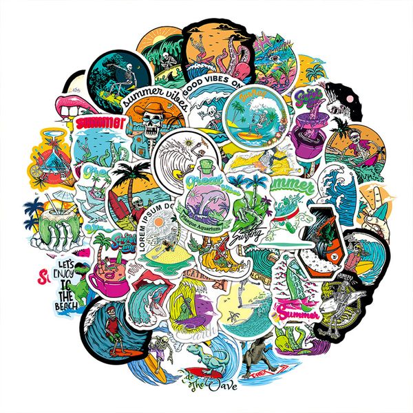 

50pcs outdoor surfing stickers and decals summer sports stickers for water bottle car luggage scrapbook lapwaterproof kl013-357