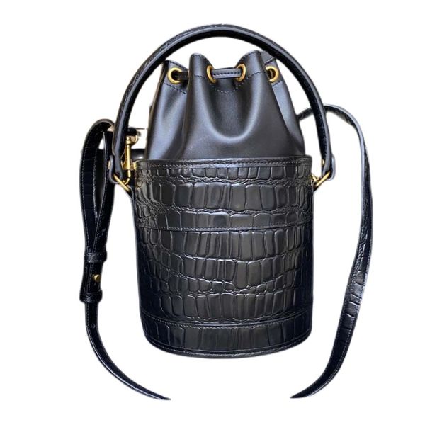 

designer woman bag classic solid drawstring bucket bag qulity designer bags classic womens handbags ladies composite leather clutch shoulder