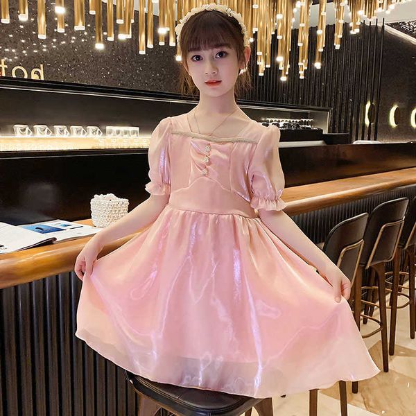 

girl's summer baby girls clothes dress children's a-line pink chiffon princess dresses kids costume for 3 4 5 6 7 8 9 10 years 013, Red;yellow