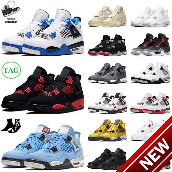 

2023 og basketball shoes4s shoes men women jumpman 4 black cat red thunder infrared bred university blue cool grey mens traine