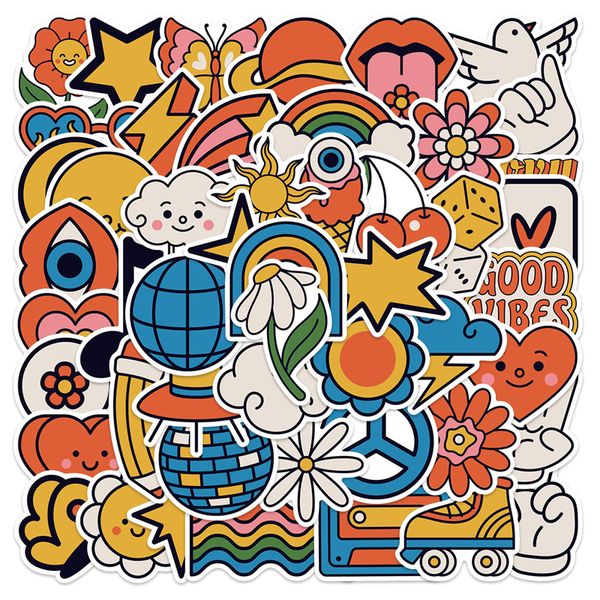

love and peace hippie stickers trippy 50pcs psychedelic stickers for adults accessories stickers hippie sticker packs wes006