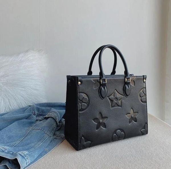 

designer bags women handbags embossed flower monograms onthego handbag purse the tote bag shoulder cross body female backpack 01