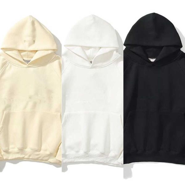 

fear of designer ess mens womens hoodies warm pullover hooded essential fashion brand designers loose sweatshirt lovers clothing, Black