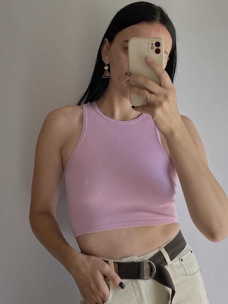 

women's tanks camis svokor rib crop women camis seamless sleeveless solid stretchy casual fashion vest knit simple basic slim streetwe, White